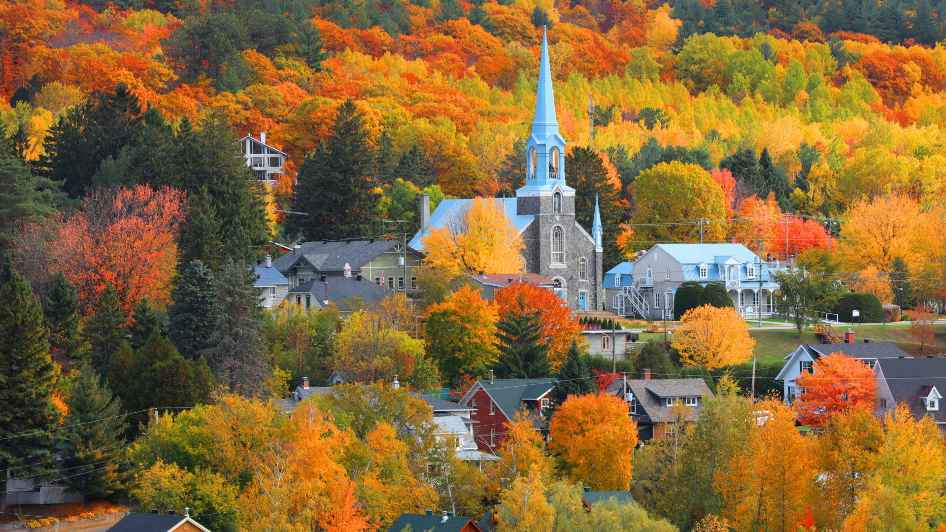 Kirche in Grandes-Piles in Québec, Kanada