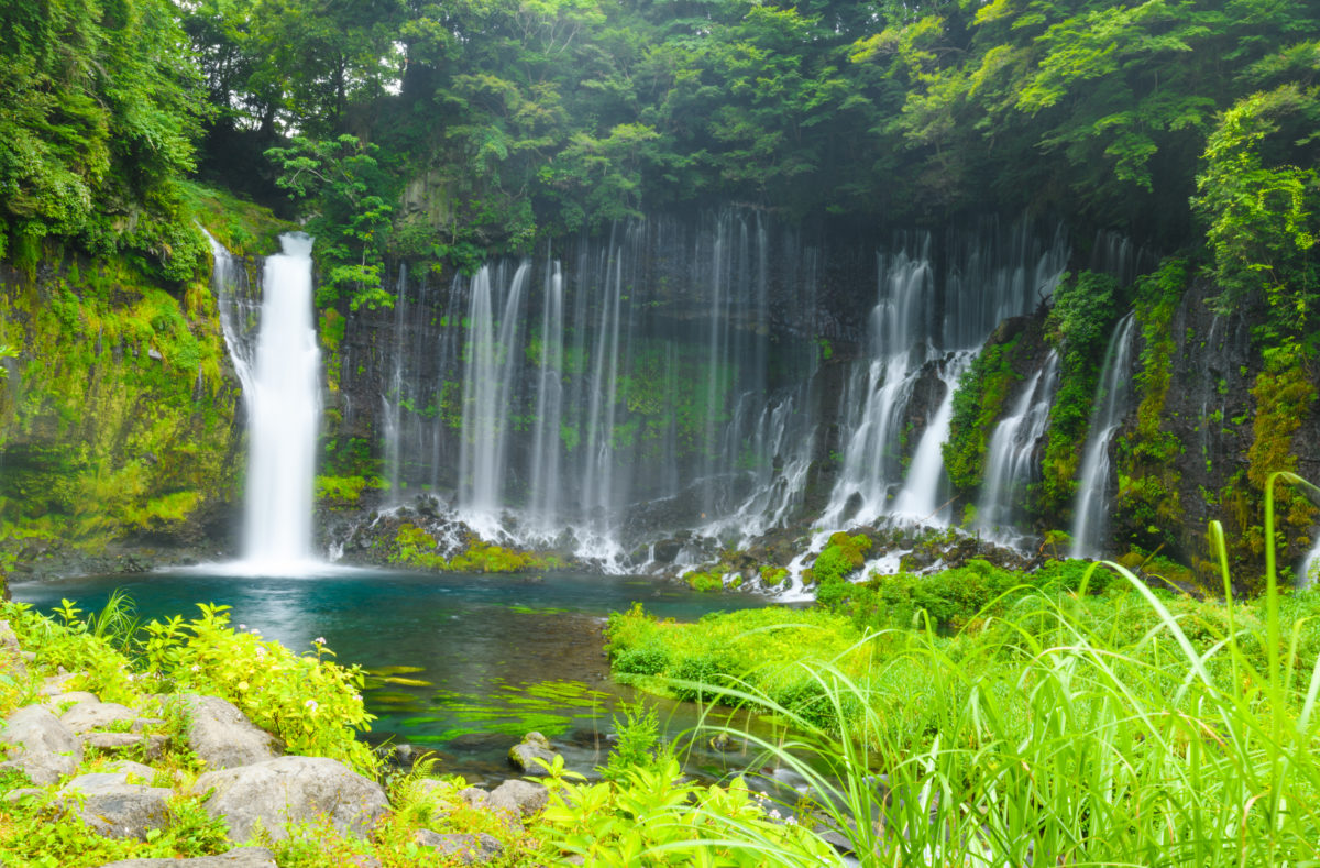Shiraito-Wasserfälle im Fuji-Nationalpark Hakone, Reise Japan
