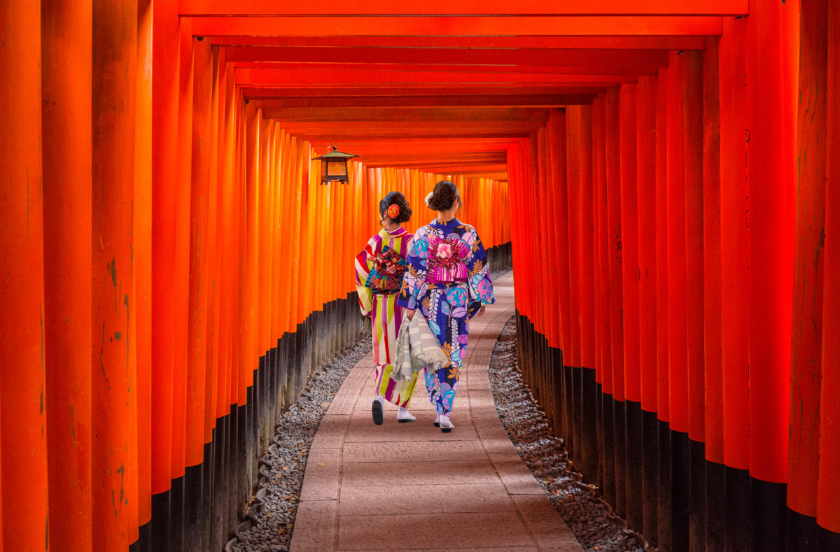 Fushimi-Inari-Schrein in Kyoto, Reise nach Japan