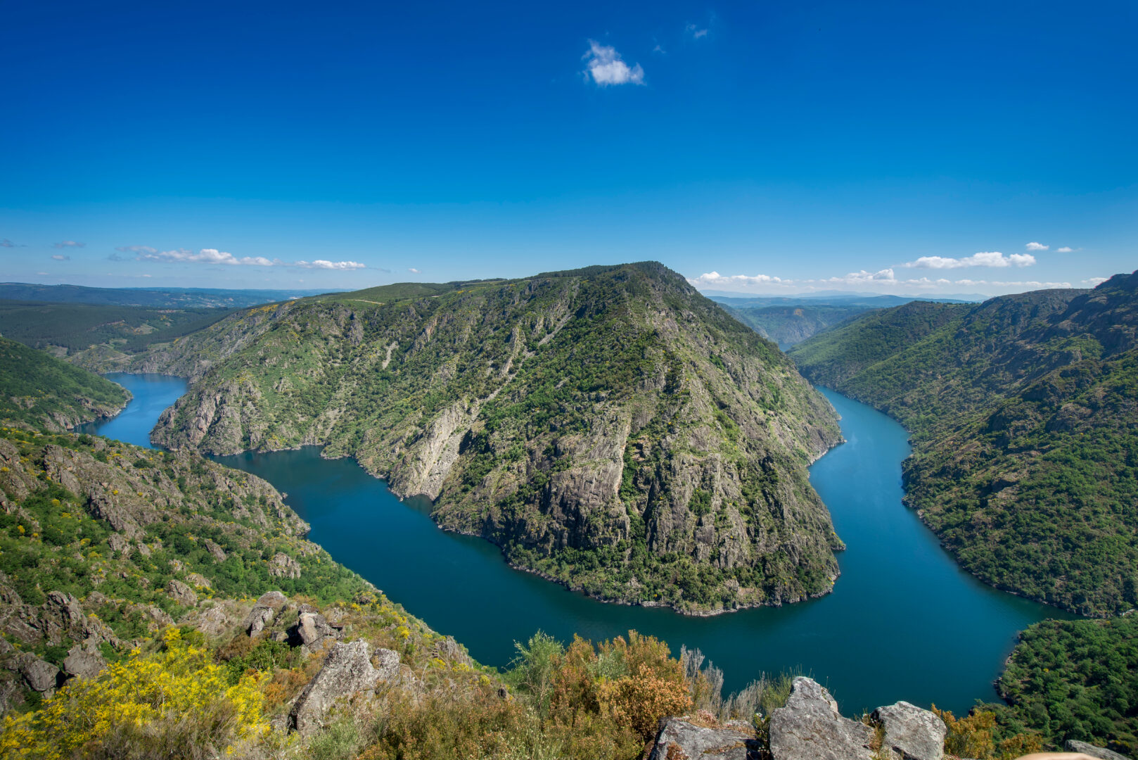 Sil-Canyon, in der Region Ribeira Sacra, Galicien, Spanien