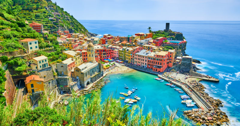 Vernazza, eine der Städte der Cinque Terre in Norditalien