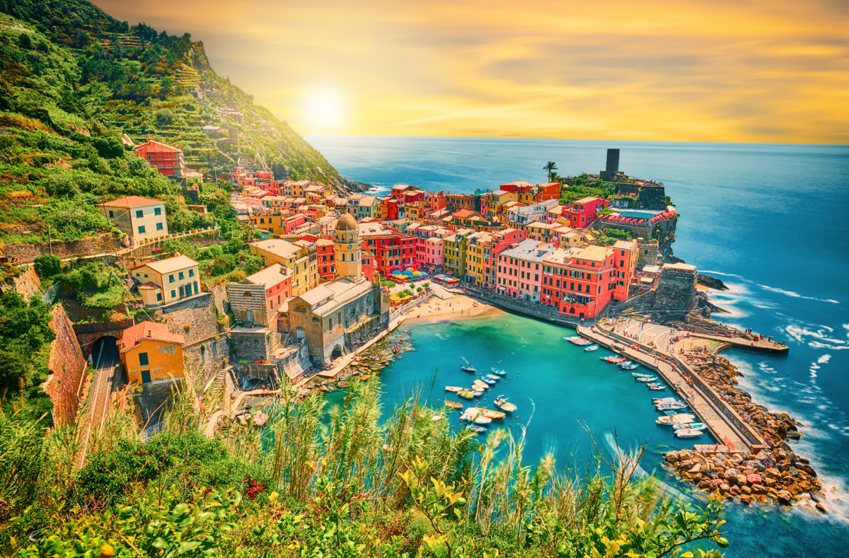 Vernazza, eine der Städte der Cinque Terre in Italien