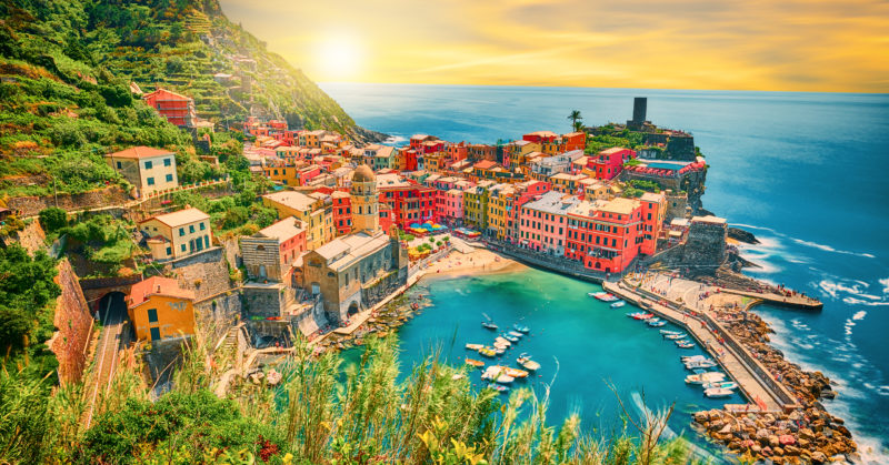 Vernazza, eine der Städte der Cinque Terre in Italien