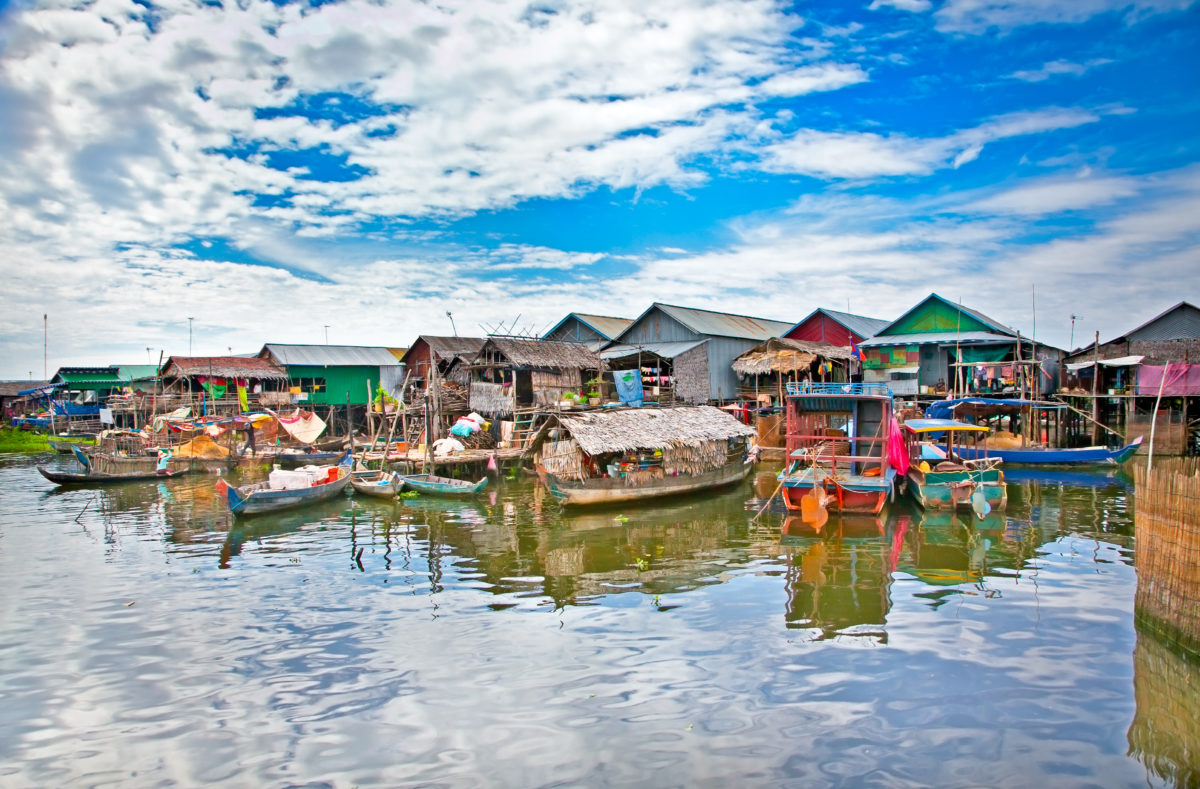 Schwimmendes Dorf Kompong Keang auf dem Tonle Sap See, Kambodscha