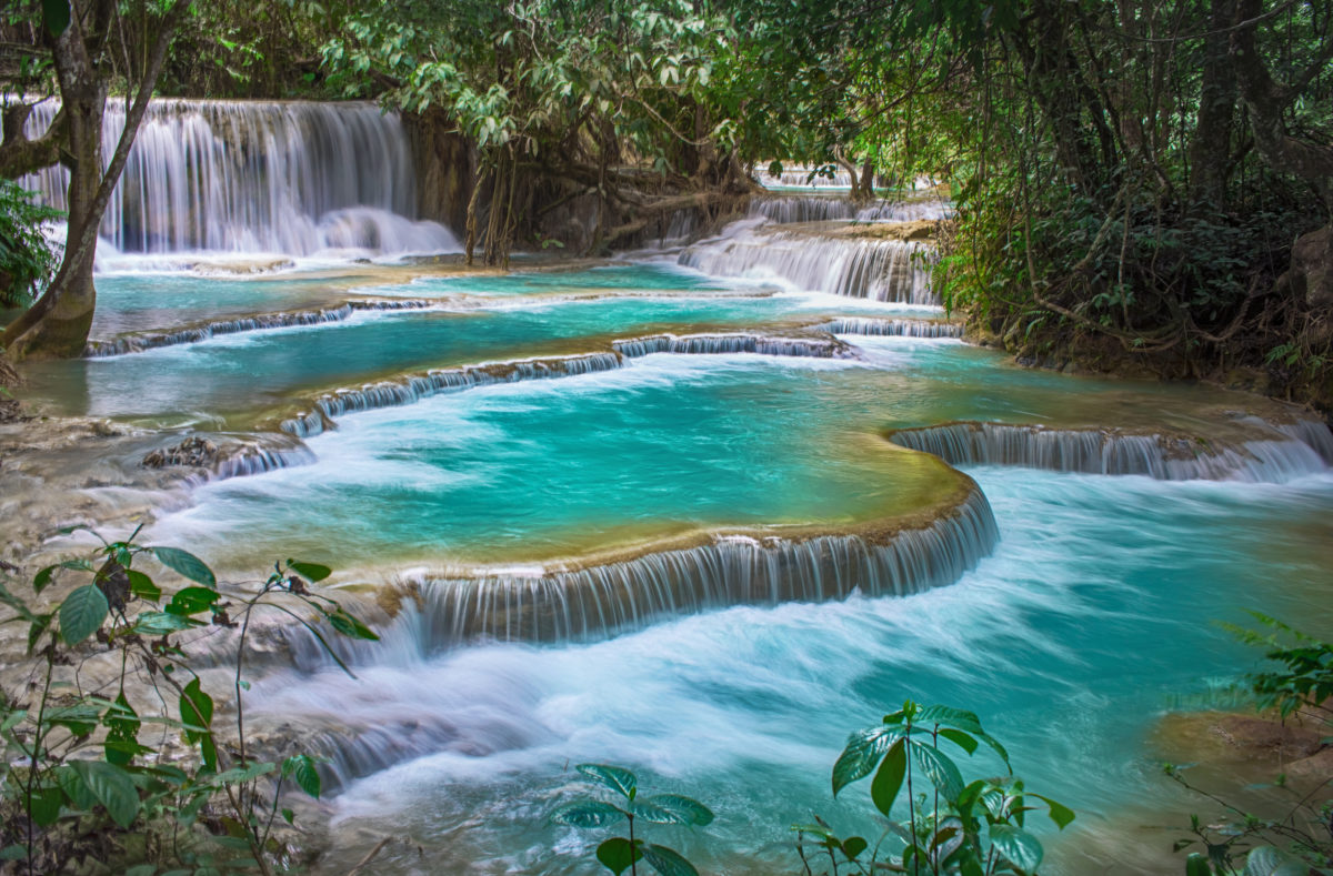 Kuang Si-Wasserfälle in Luang Prabang, Laos