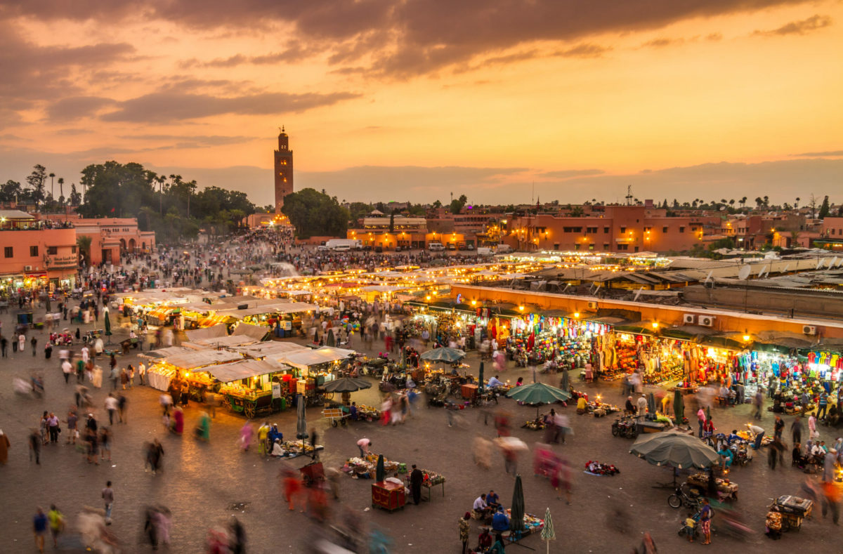 Gruppenreise nach Marrakesch und Besuch des Jamaa el Fna-Platzes
