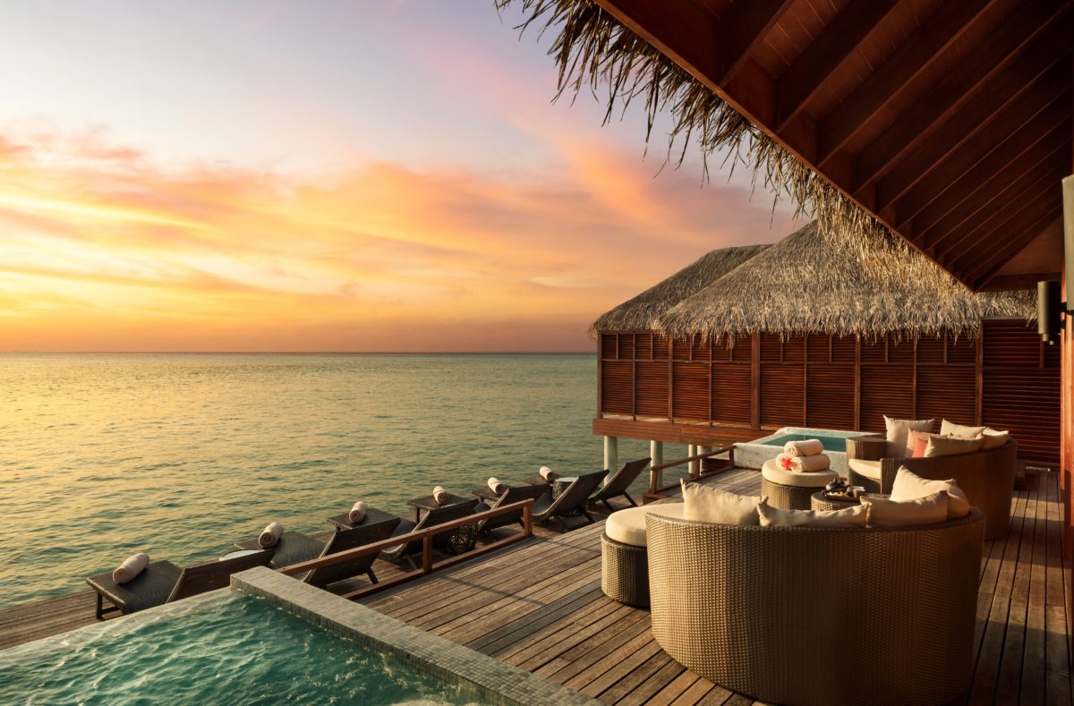 Sonnenuntergang im Anantara Dhigu Maldives Resort