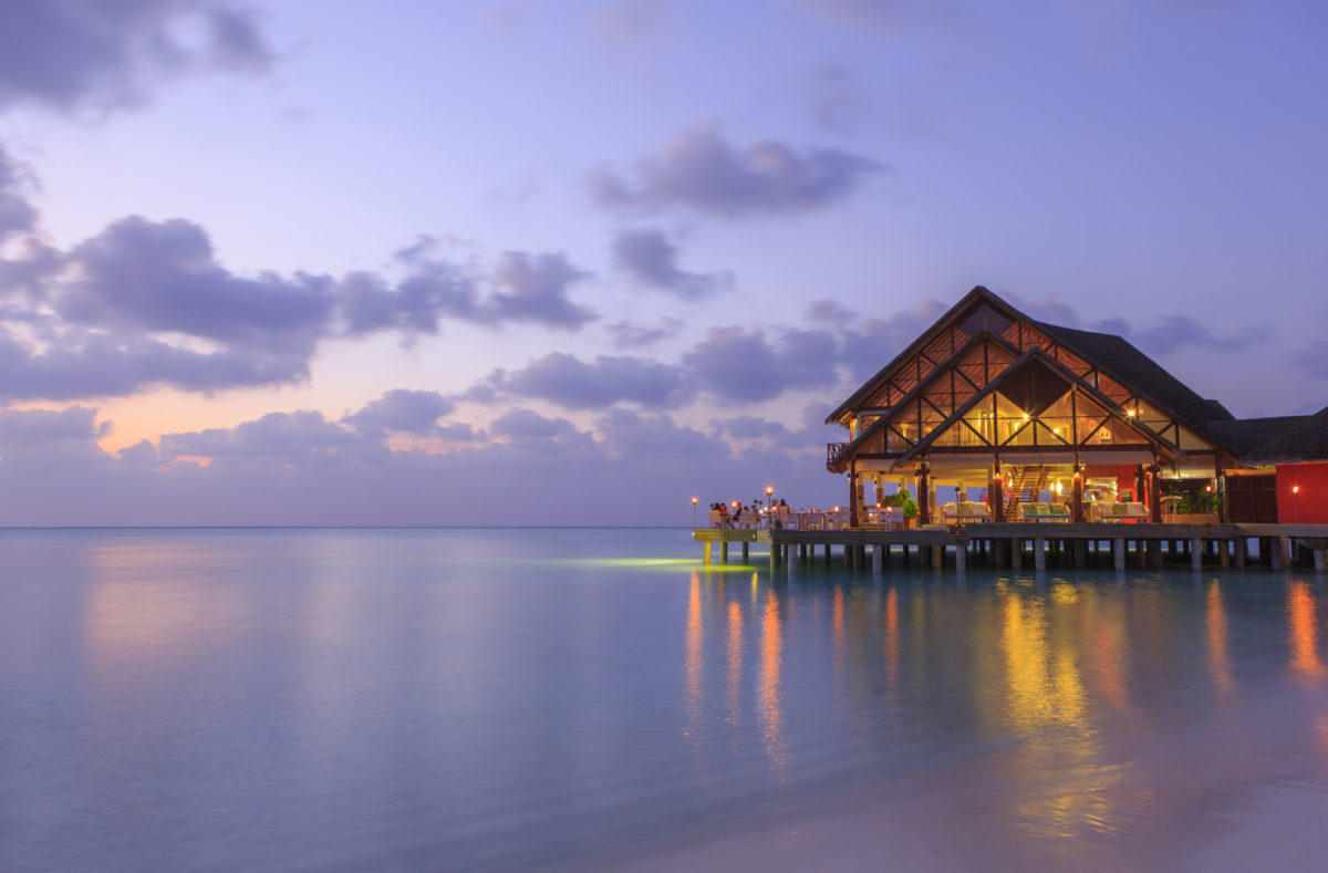 Sonnenuntergang Anantara Dhigu Maldives Resort
