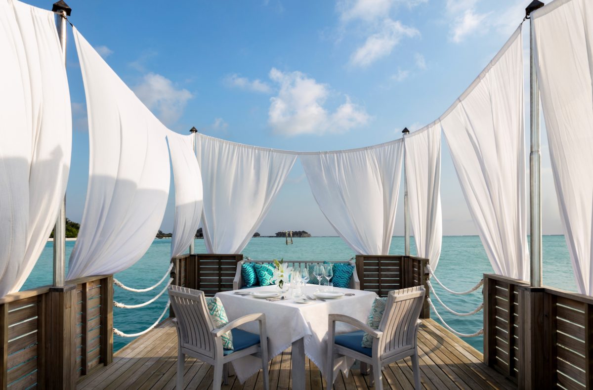 Romantisches Abendessen Anantara Dhigu Maldives Resort