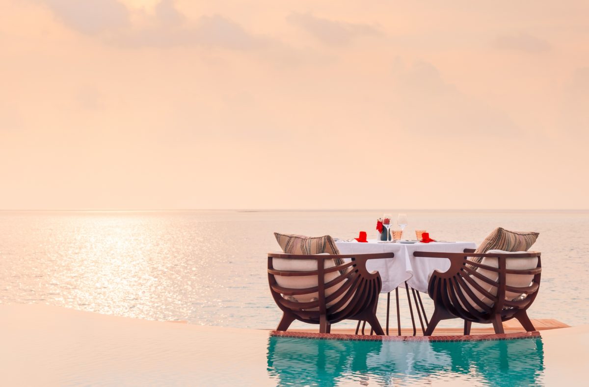 Privates romantisches Abendessen im Jumeirah Maldives Olhahali Island