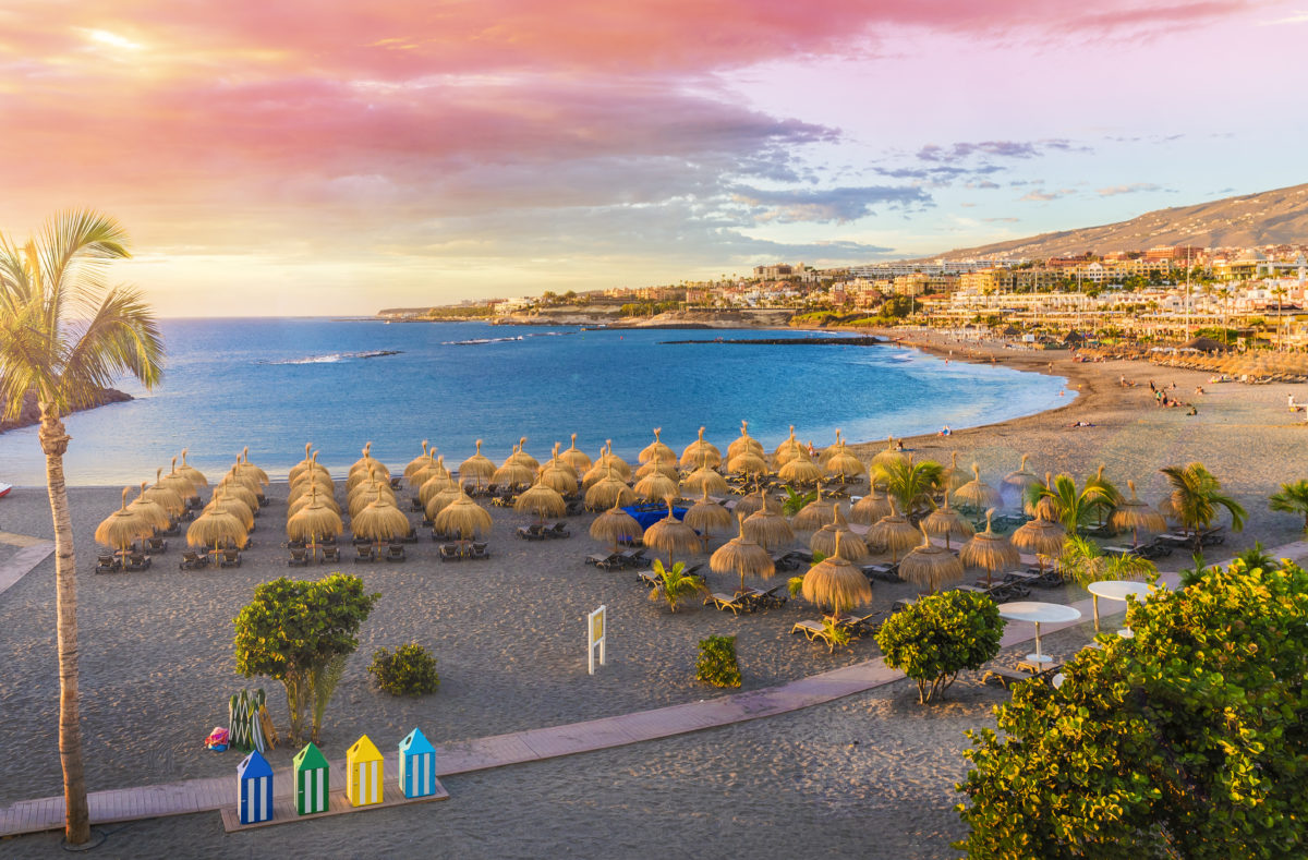 Strand von Fanabe an der Küste von Adeje Teneriffa