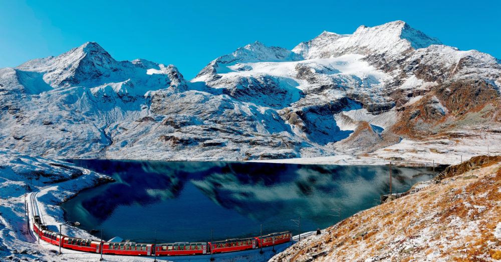 Berninapass, Rhätische Bahn, Schweiz