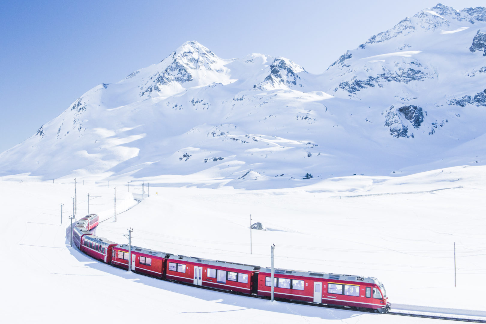 Bernina Express im Winter, Schweiz