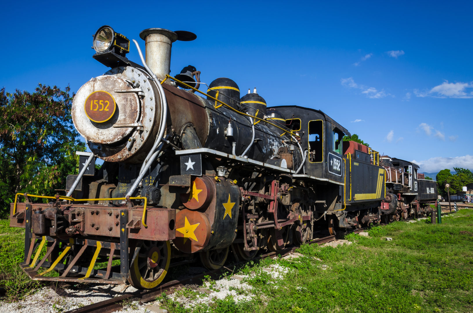 Dampfzug, historische Lokomotive, Kuba