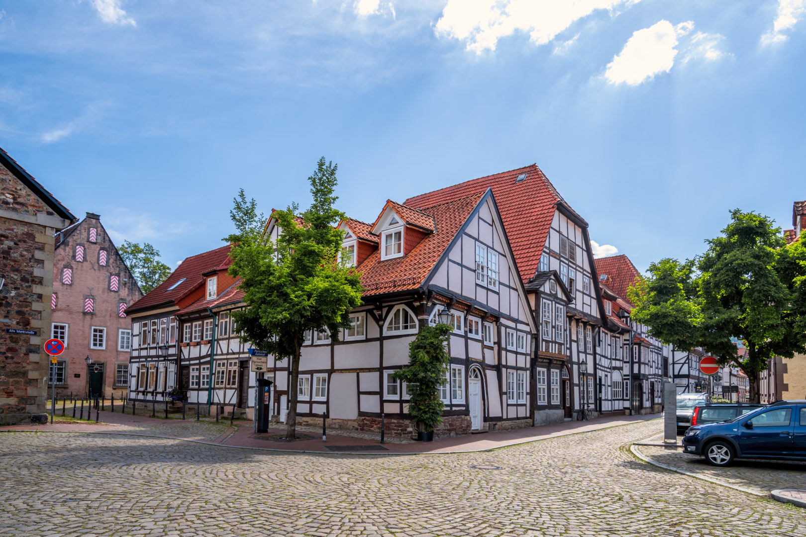 Fachwerkhäuser in Hameln, Deutschland 