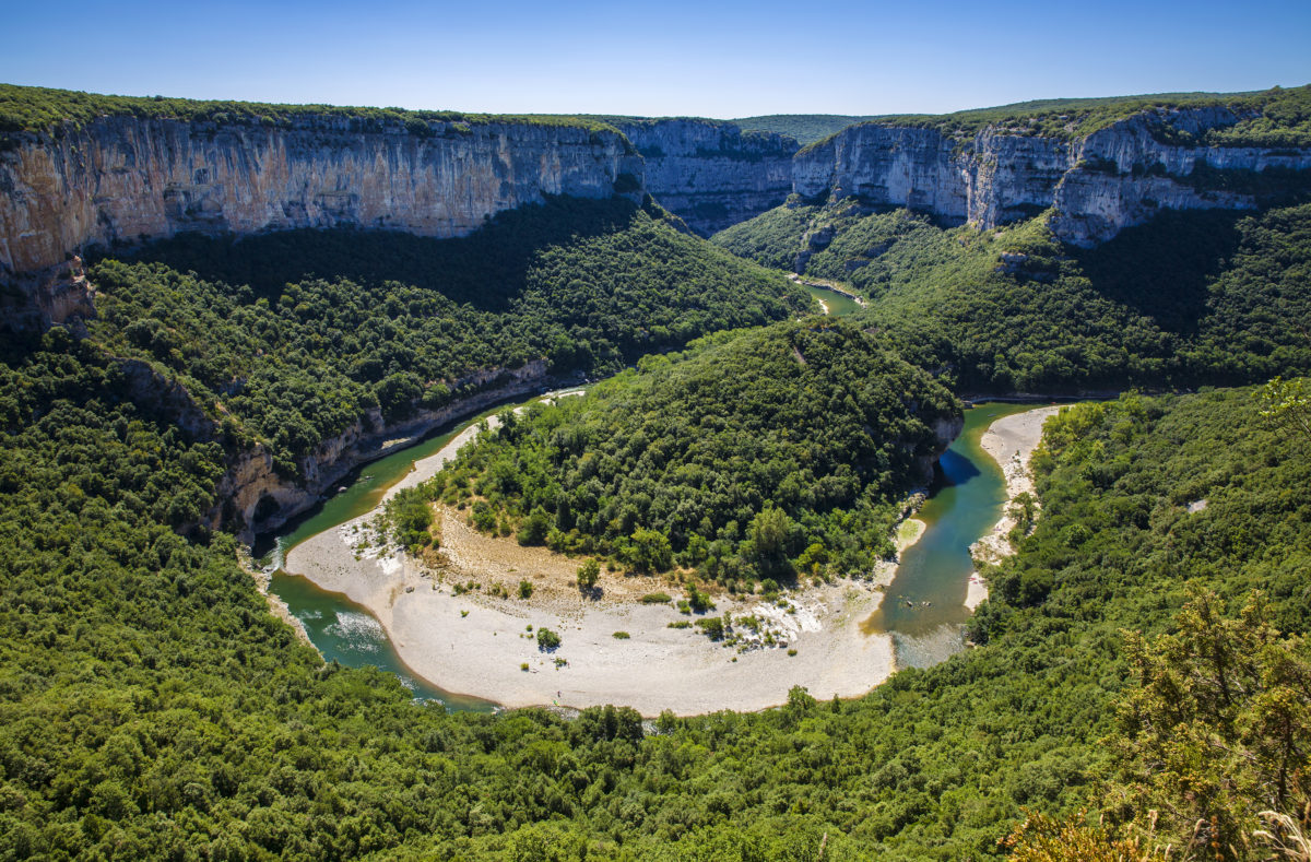 Schluchten der Ardèche in Süd-Zentral-Frankreich