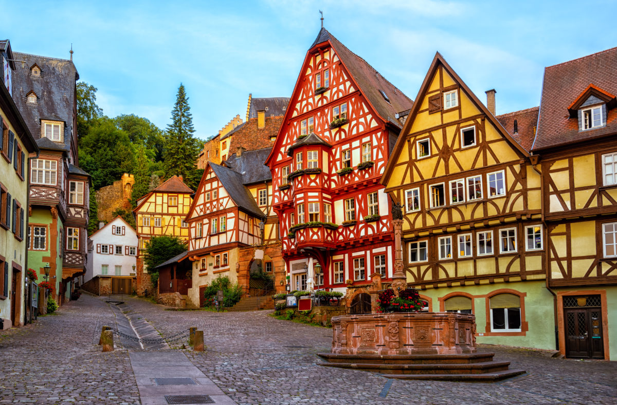 Historische mittelalterliche Stadt Miltenberg, Bayern, Deutschland