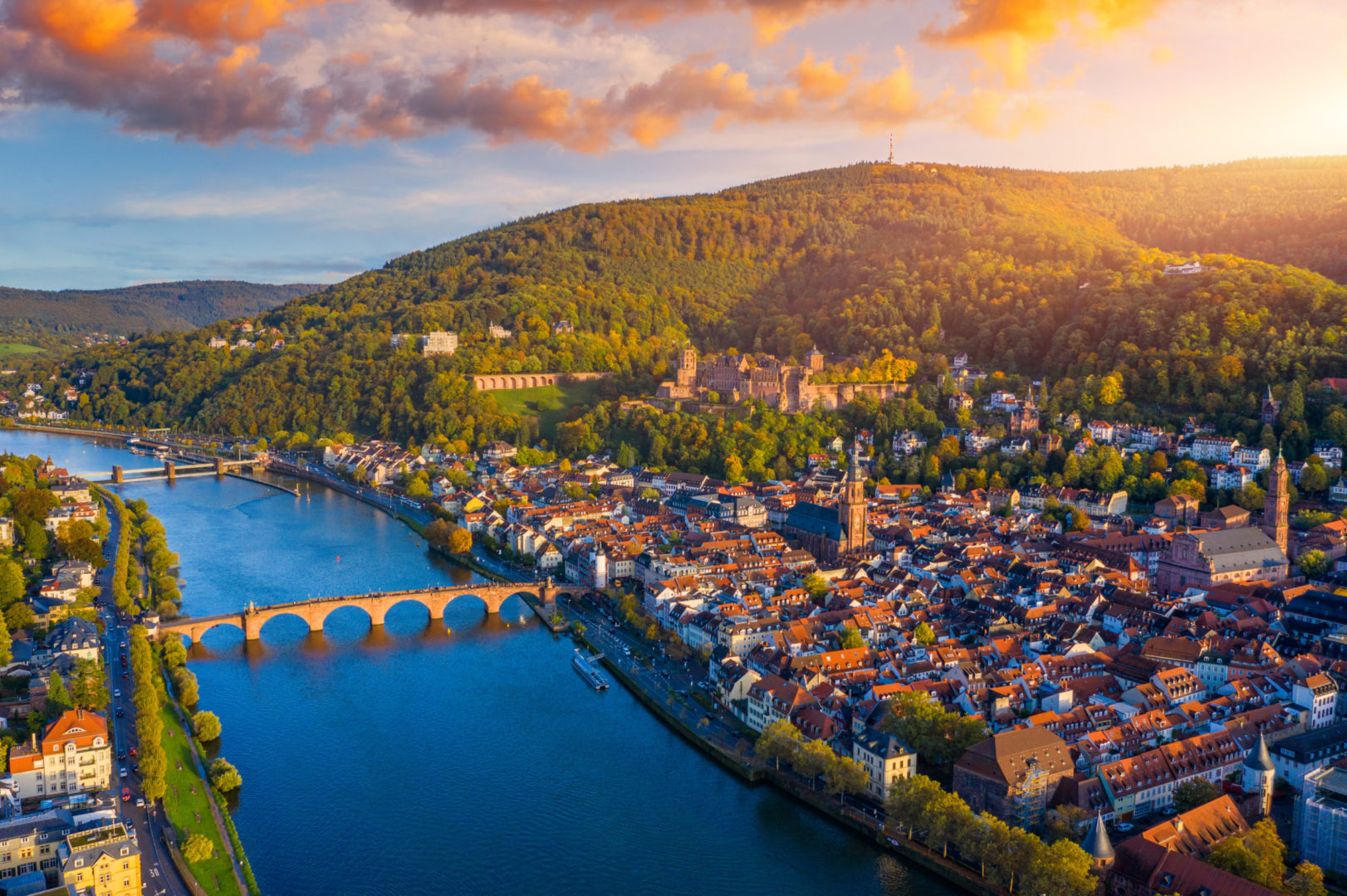 Luftaufnahme von Heidelberg, Deutschland