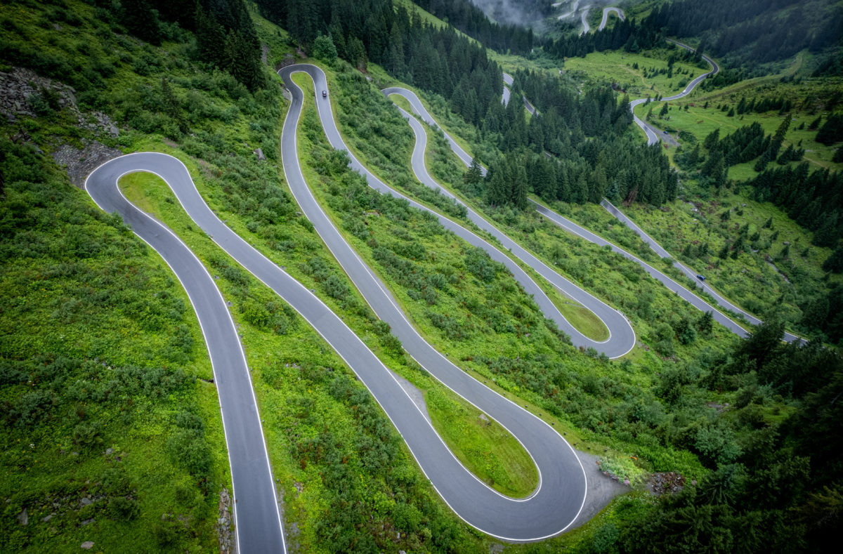 Silvretta High Alpine Road in Österreich 