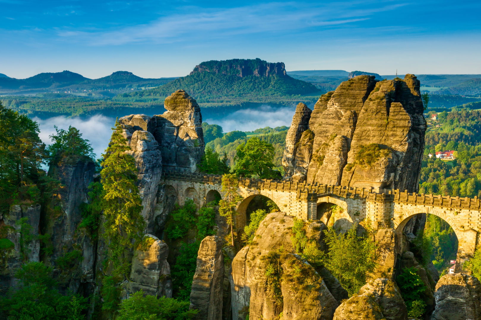 Bastei Brücke in der Sächsischen Schweiz, Deutschland