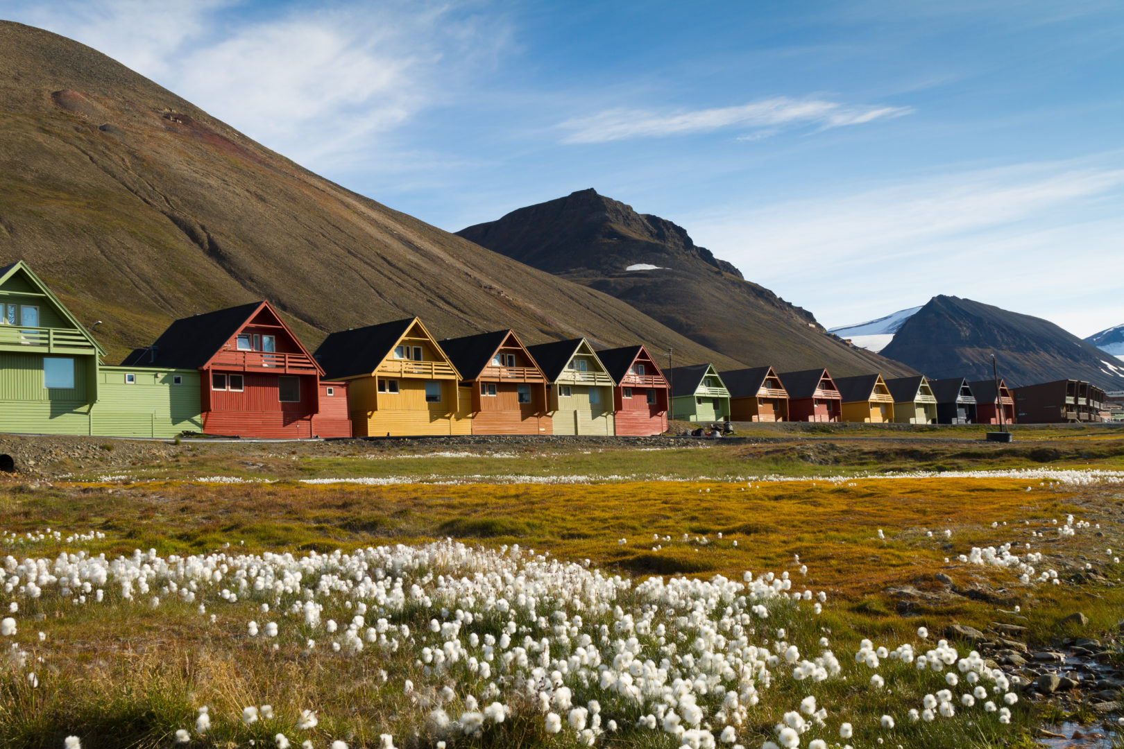 Longyearbyen auf Spitzbergen im Svalbard-Archipel, Norwegen