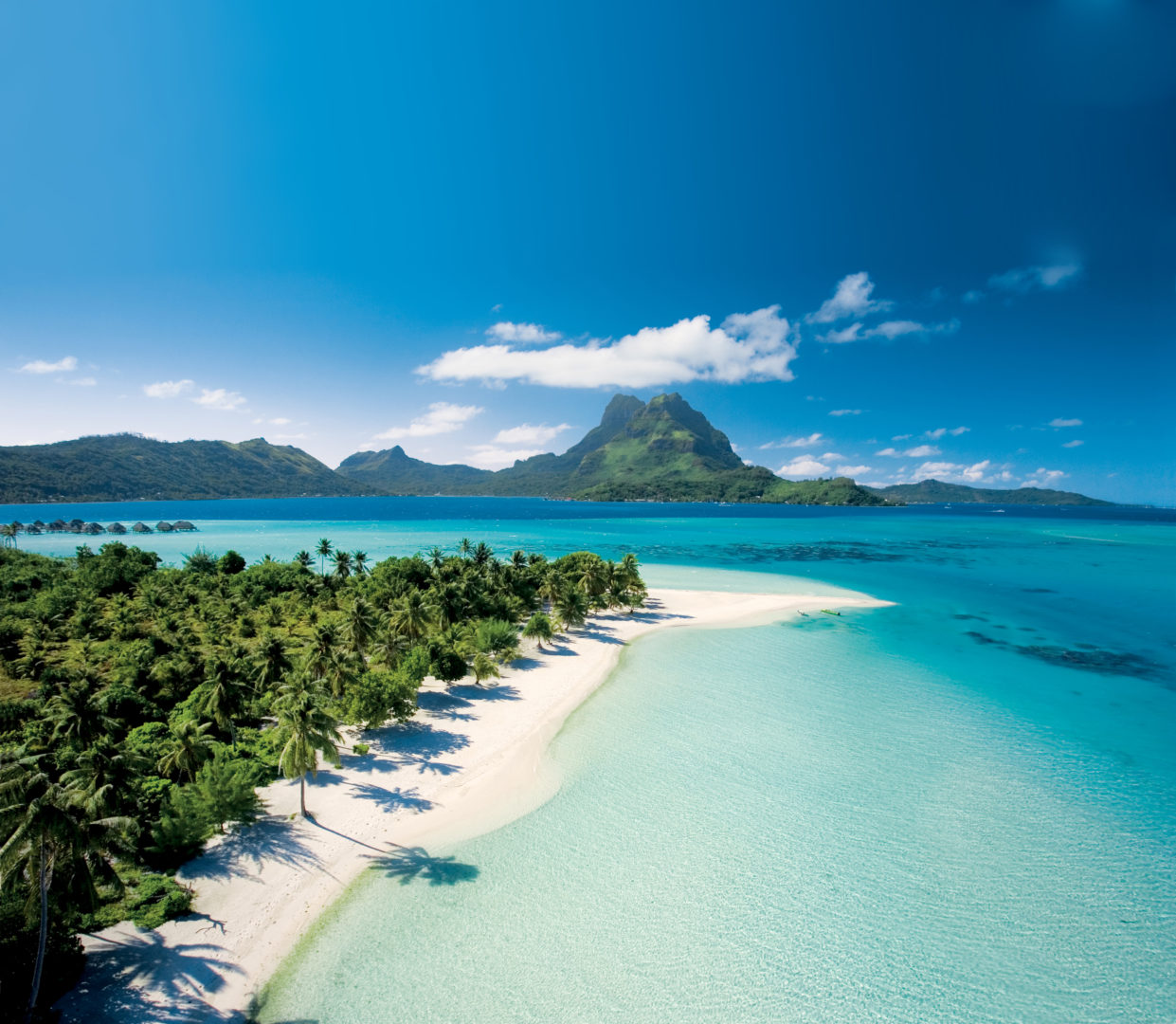 Privatstrand von Bora Bora in Polynesien