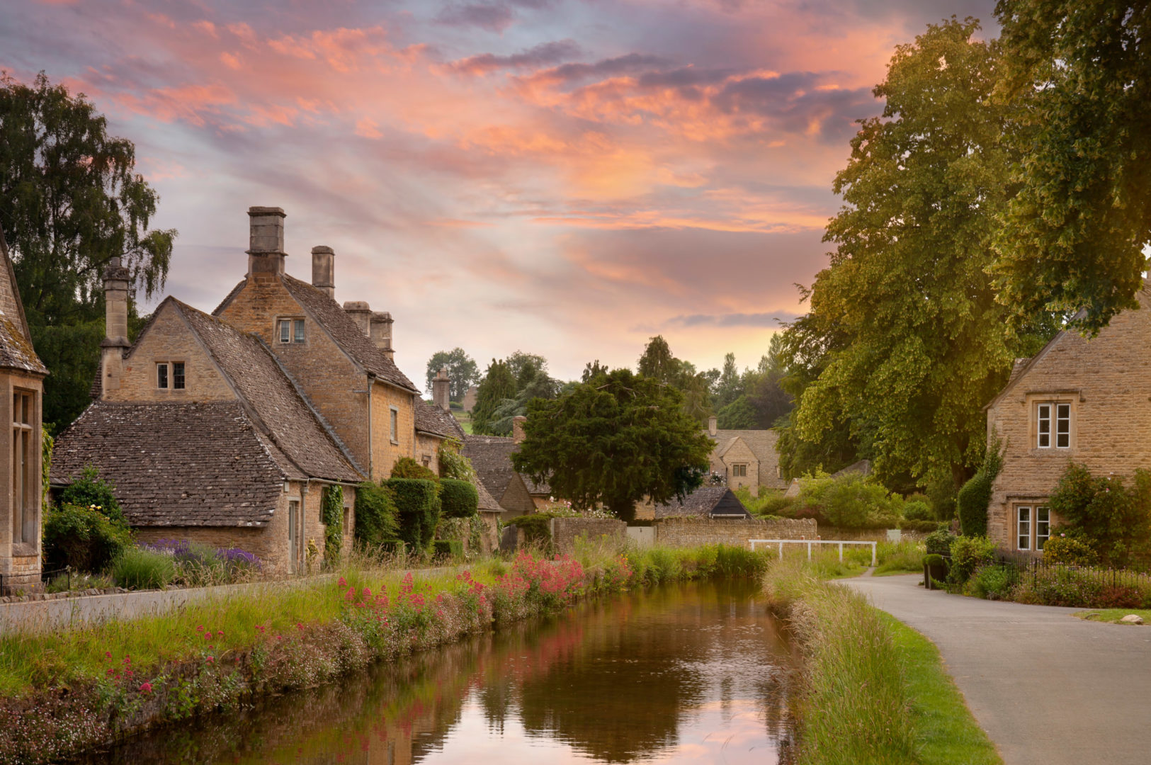 Lower Slaughter, Dorf in den Cotswolds, in der Nähe von London, England