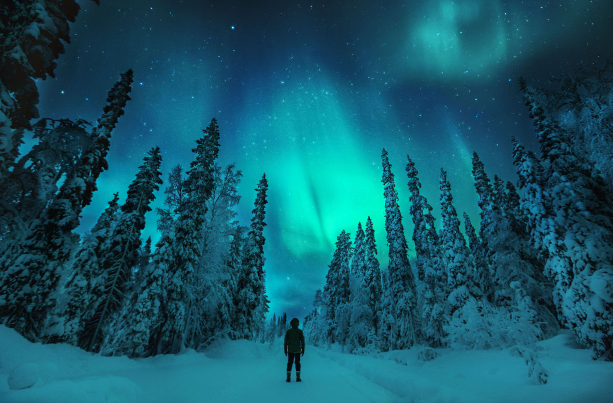 Nordlicht in Finnisch-Lappland