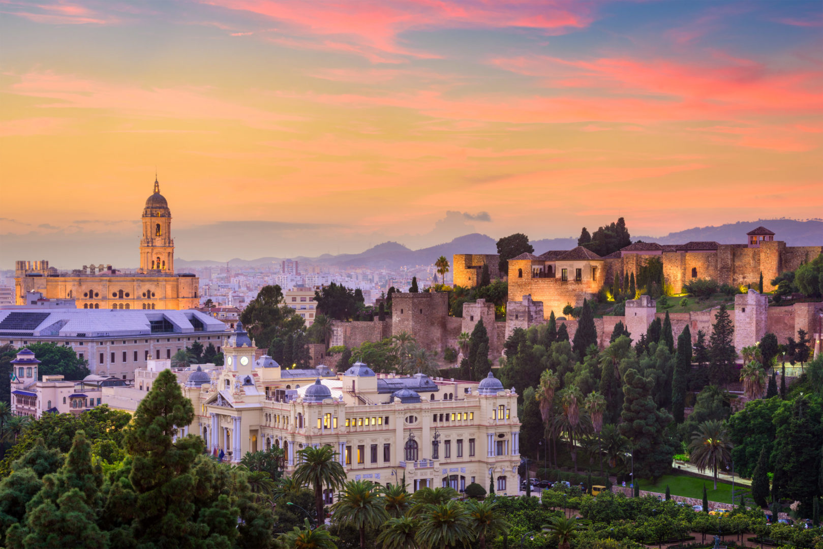 Malaga, Spaniens alte Stadt in Andalusien