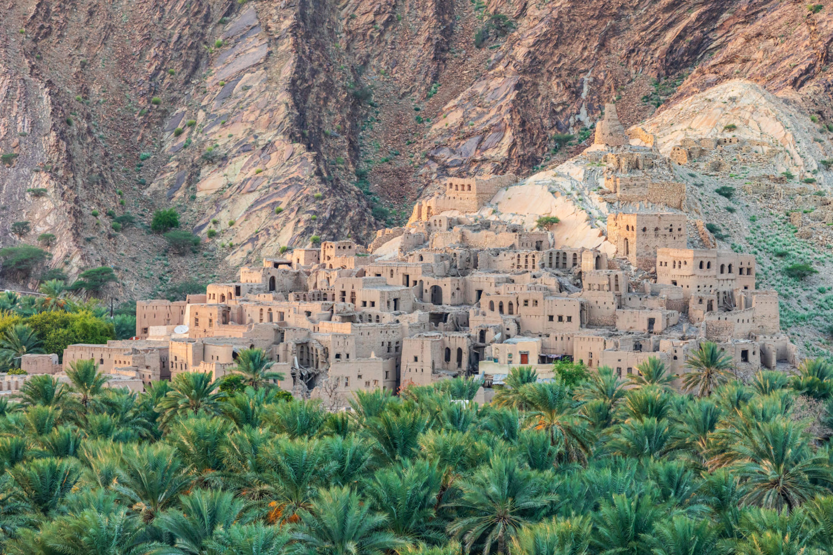 Typisches Dorf im Oman, in der Nähe von Nizwa