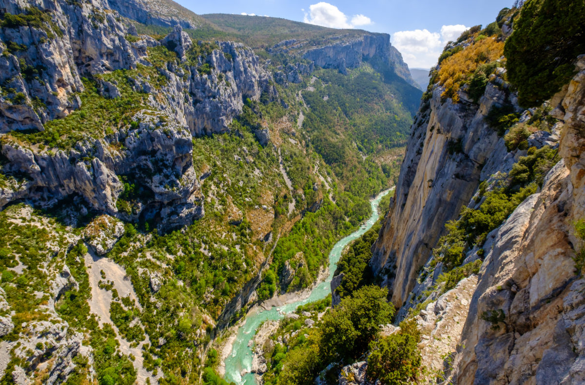 Panoramablick auf die Gorges du Verdon, Alpes de Haute Provence, Frankreich