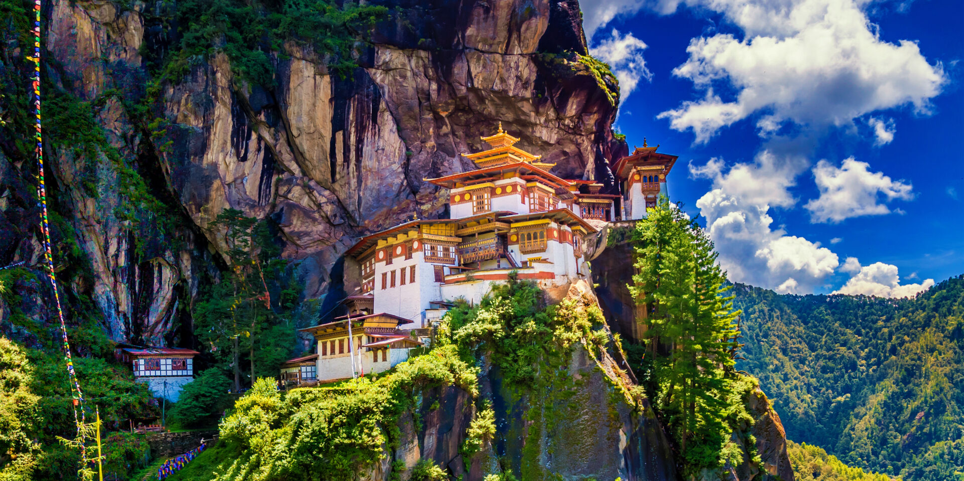 Kloster Taktshang (Tigernest), Paro-Tal in Bhutan