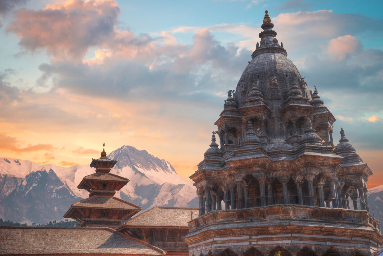 Tempel auf dem Durbar-Platz in Bhaktapur, Kathmandu-Tal, Nepal