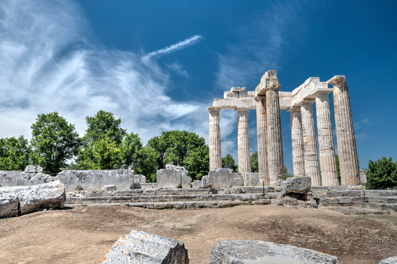 Zeustempel, berühmt für die Nemeischen Spiele in Nemea, Griechenland