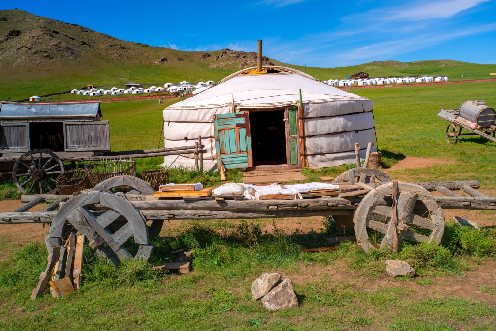 Authentische Nomadenjurte in der Mongolei