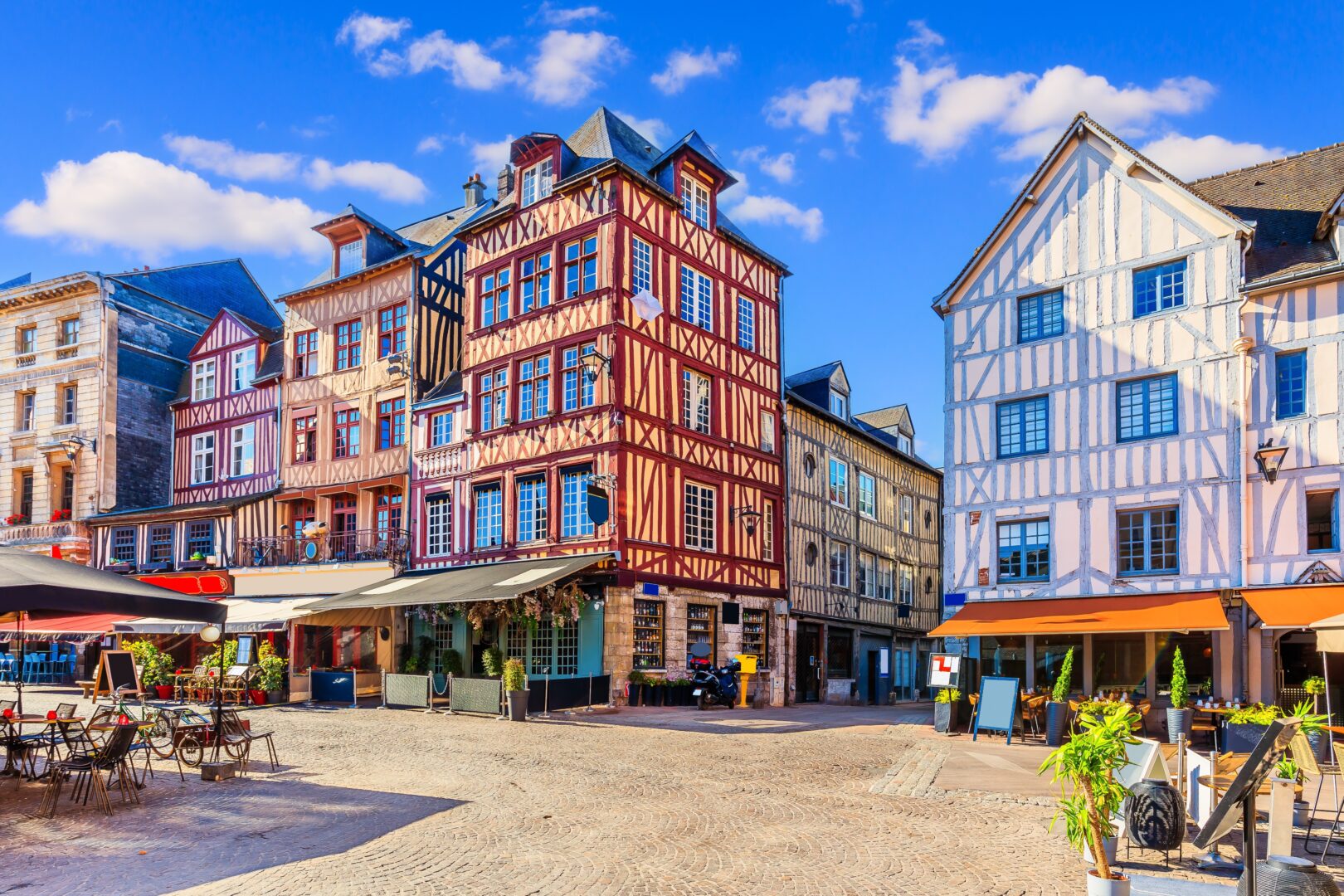 Stadtzentrum von Rouen, Normandie, Frankreich.