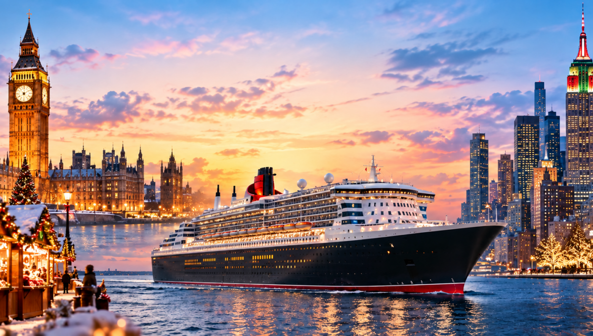 Weihnachtskreuzfahrt mit der Queen Mary 2 von London nach New York