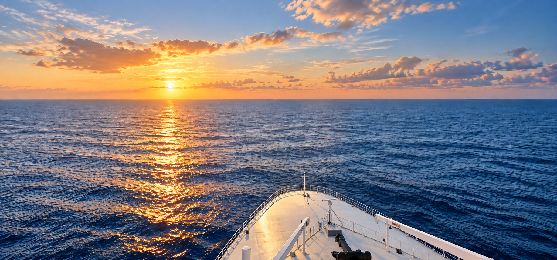 Kreuzfahrt mit der Queen Mary 2 vom Meer aus