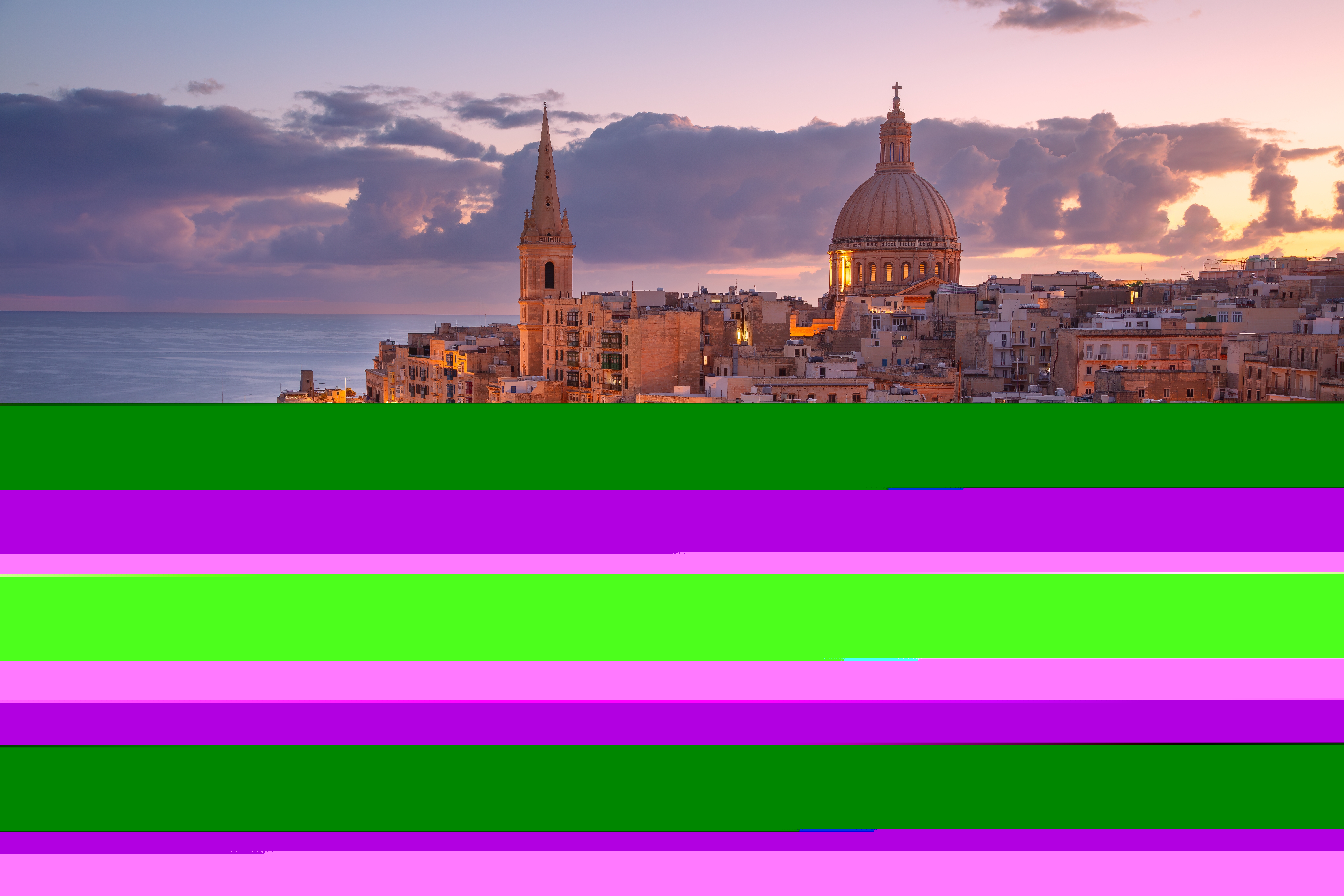 Valletta bei Nacht, auf Malta